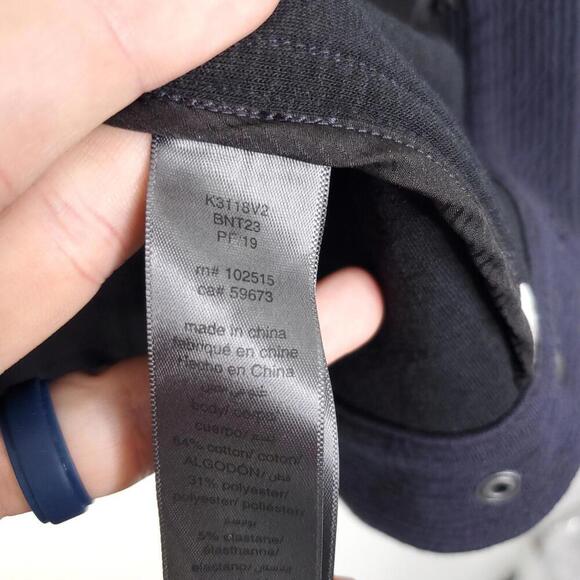 John Varvatos Jacket Mens M Trucker Dark Navy Flap Pockets Button Front Regular - Picture 8 of 13